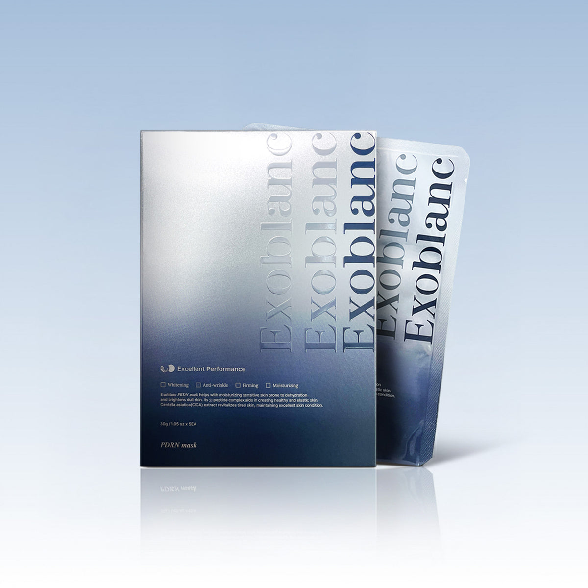 Exoblanc PDRN mask box and packaging
